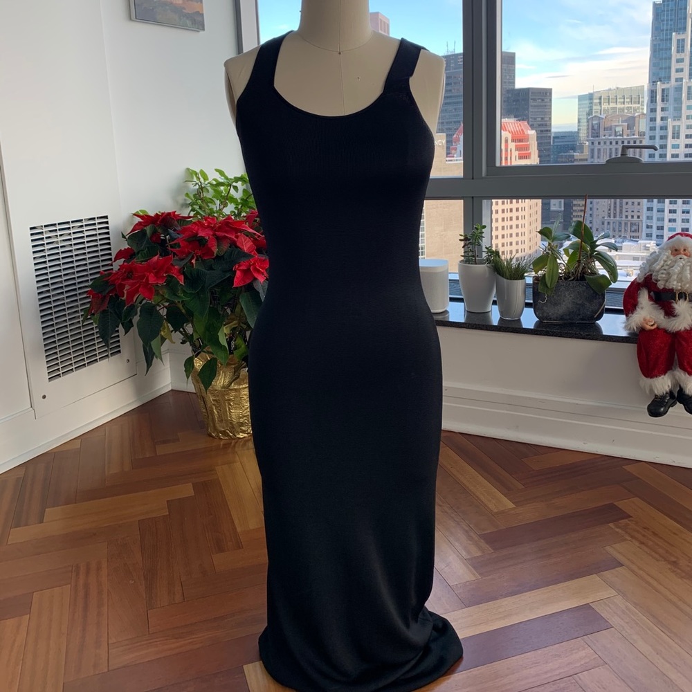 Maxi knit jersey dress